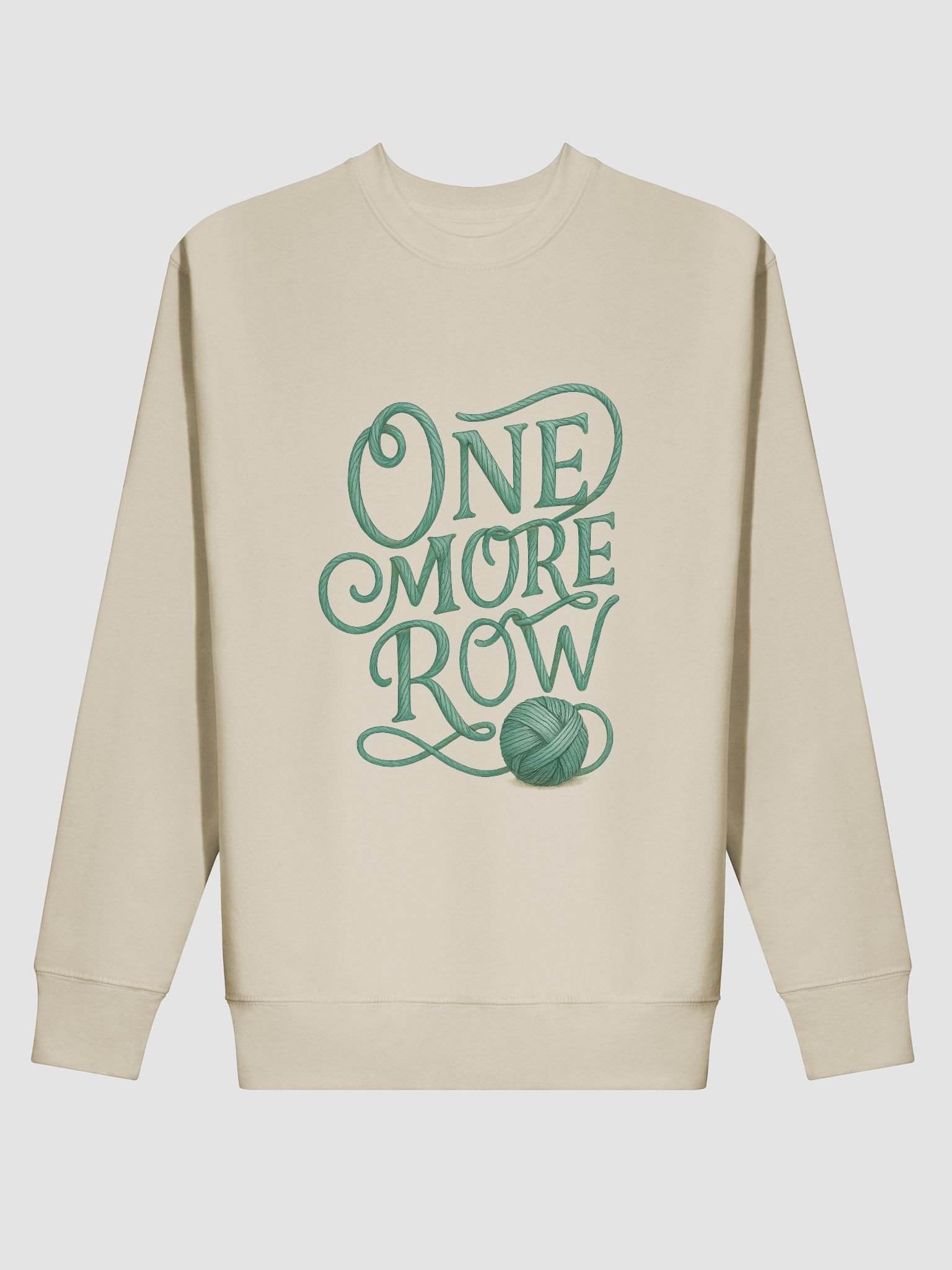 One More Row Sweatshirt - Funny Crochet Shirt Gift for Knitters & Yarn Lovers product image (2)