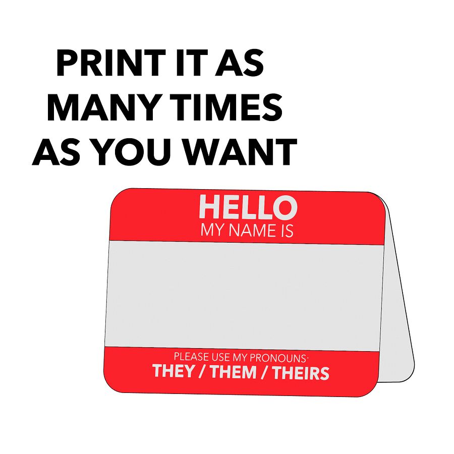 They / Them / Theirs Pronoun Display product image (4)