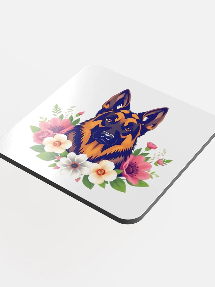 Floral German Shepherd Cork Coaster product image (4)