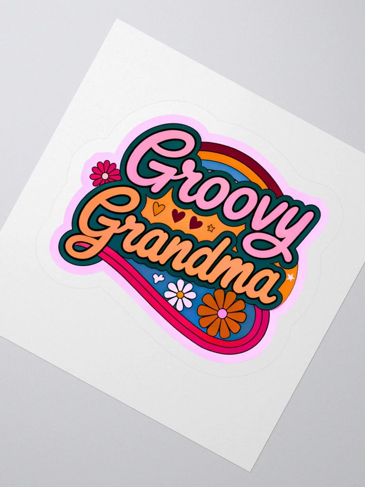 Groovy Grandma Retro Kiss Cut Sticker product image (5)