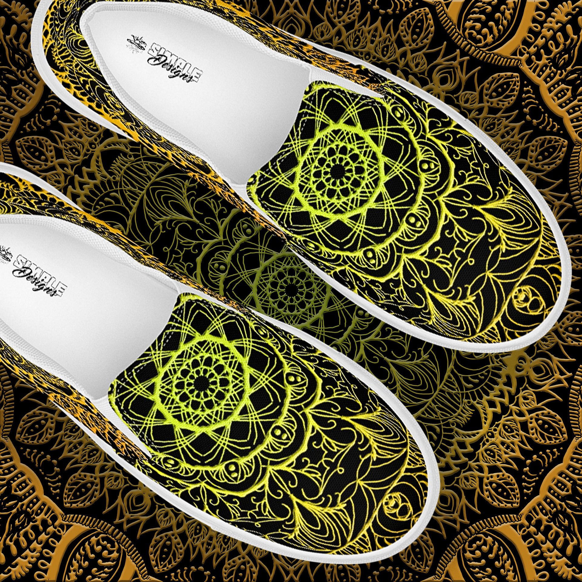 Radiant Mandala Slip-On Shoes product image (1)