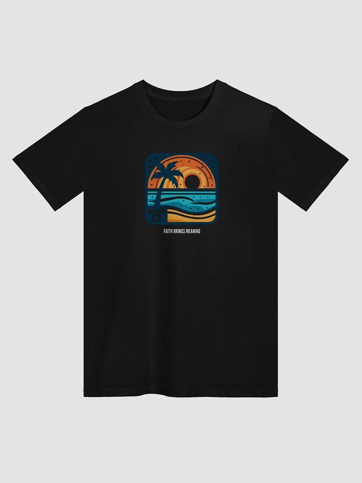 Sunset Serenity Unisex T-Shirt | AI Design Faith brings meaning product image (1)