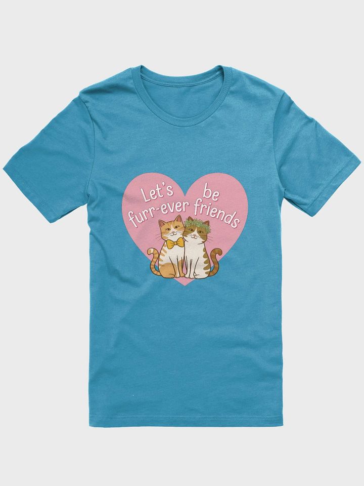 Let’s Be Furr-ever Friends Cute Valentine Cat T-Shirt product image (1)