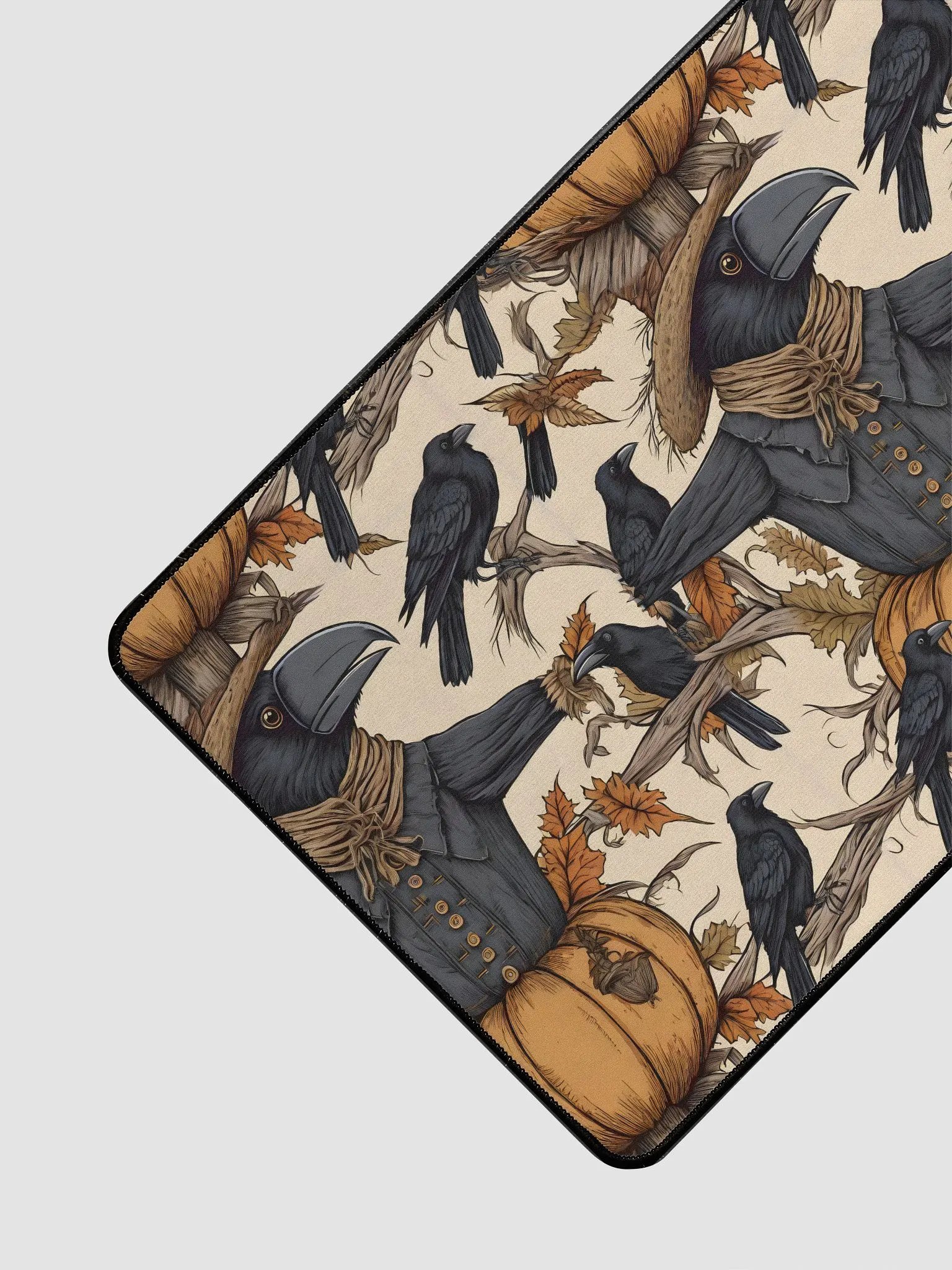 Desk Mat (31.5x15.5 inches) - Harvest Scarecrow Vintage Illustration Design product image (3)