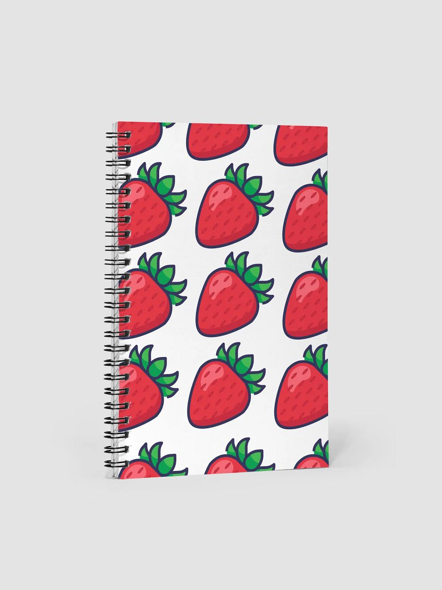 Strawberry Spiral Notebook White product image (1)