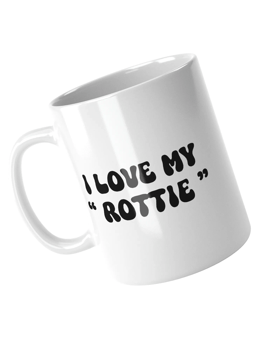 I Love My "Rottie" Retro Chic Small Ceramic Mug For Rottie Lovers product image (4)