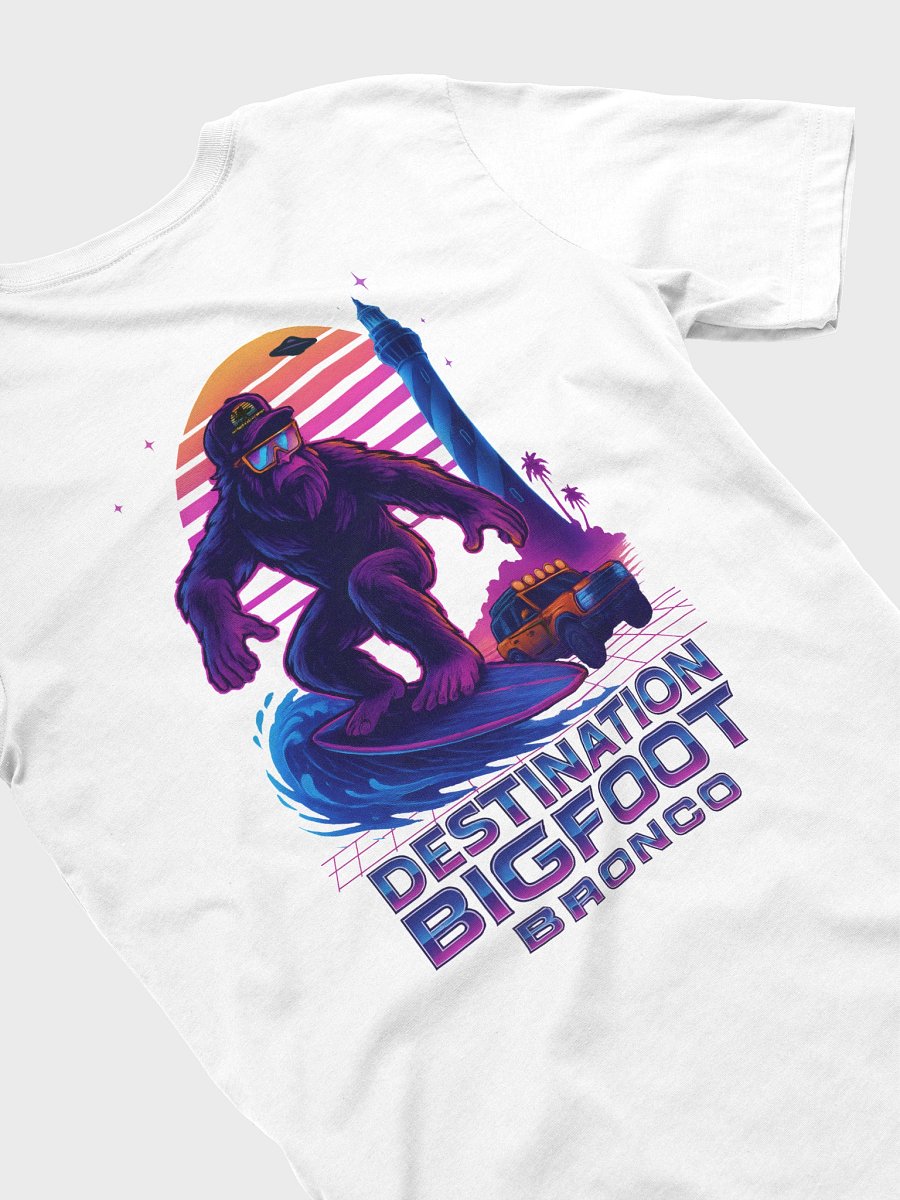 Destination Bigfoot Bronco Synthwave T-Shirt (White) product image (4)