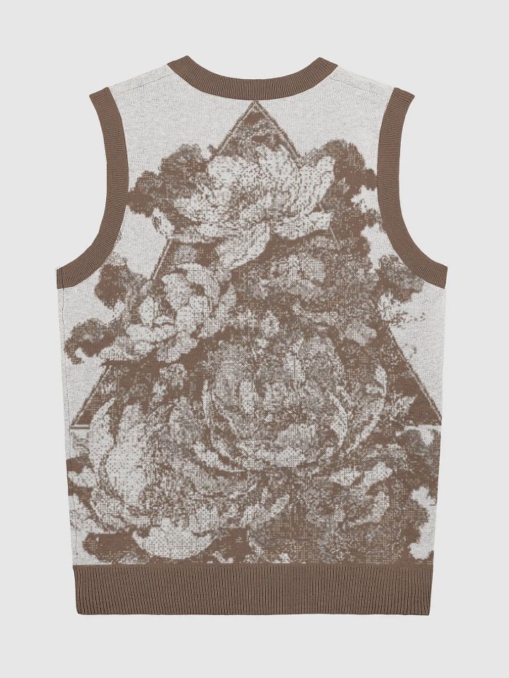 Floral Bliss III Knitted V-Neck Vest product image (7)