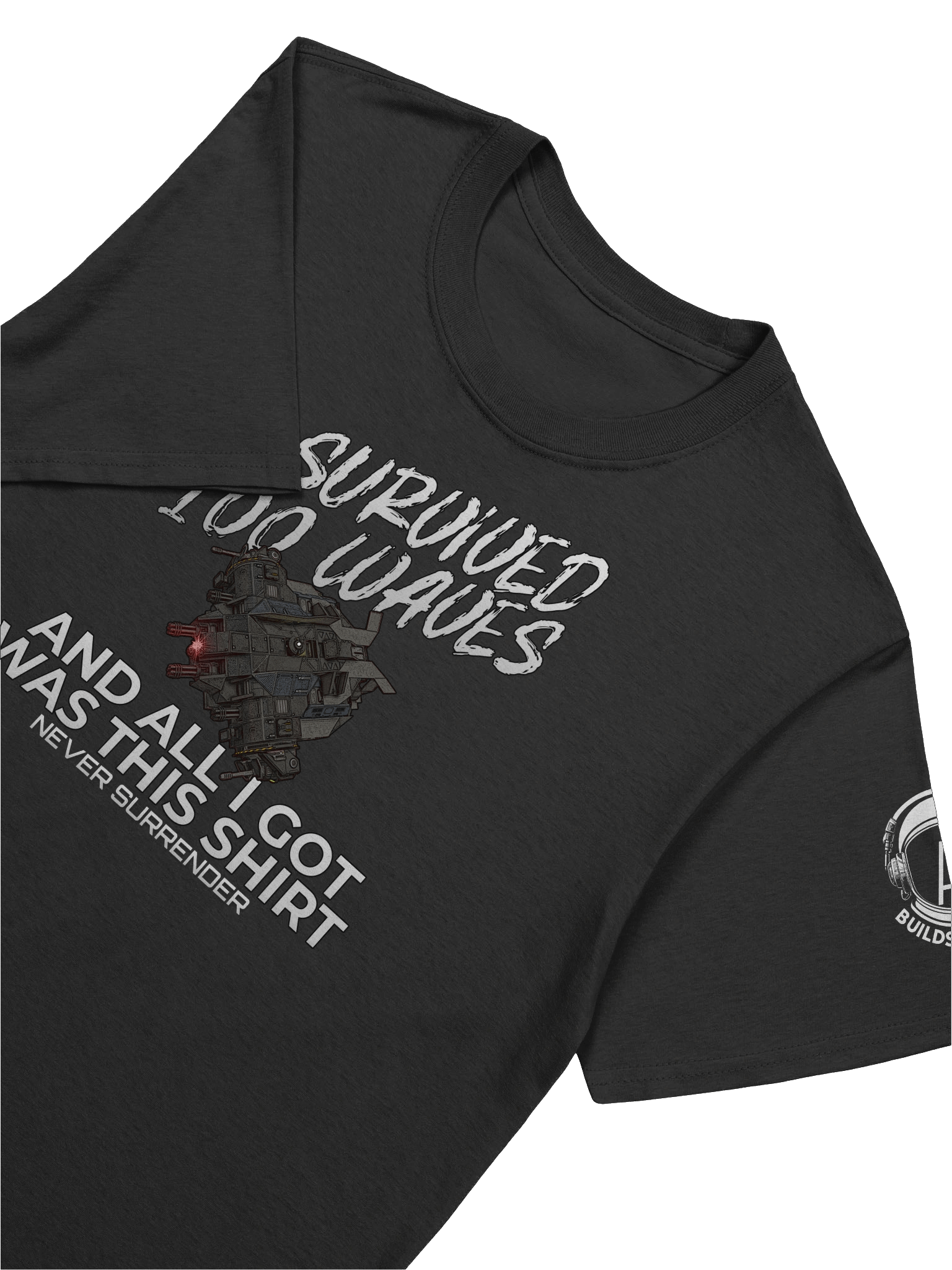 "I Survived 100 Waves" Gaming T-Shirt - Never Surrender Survival Veteran Tee product image (5)