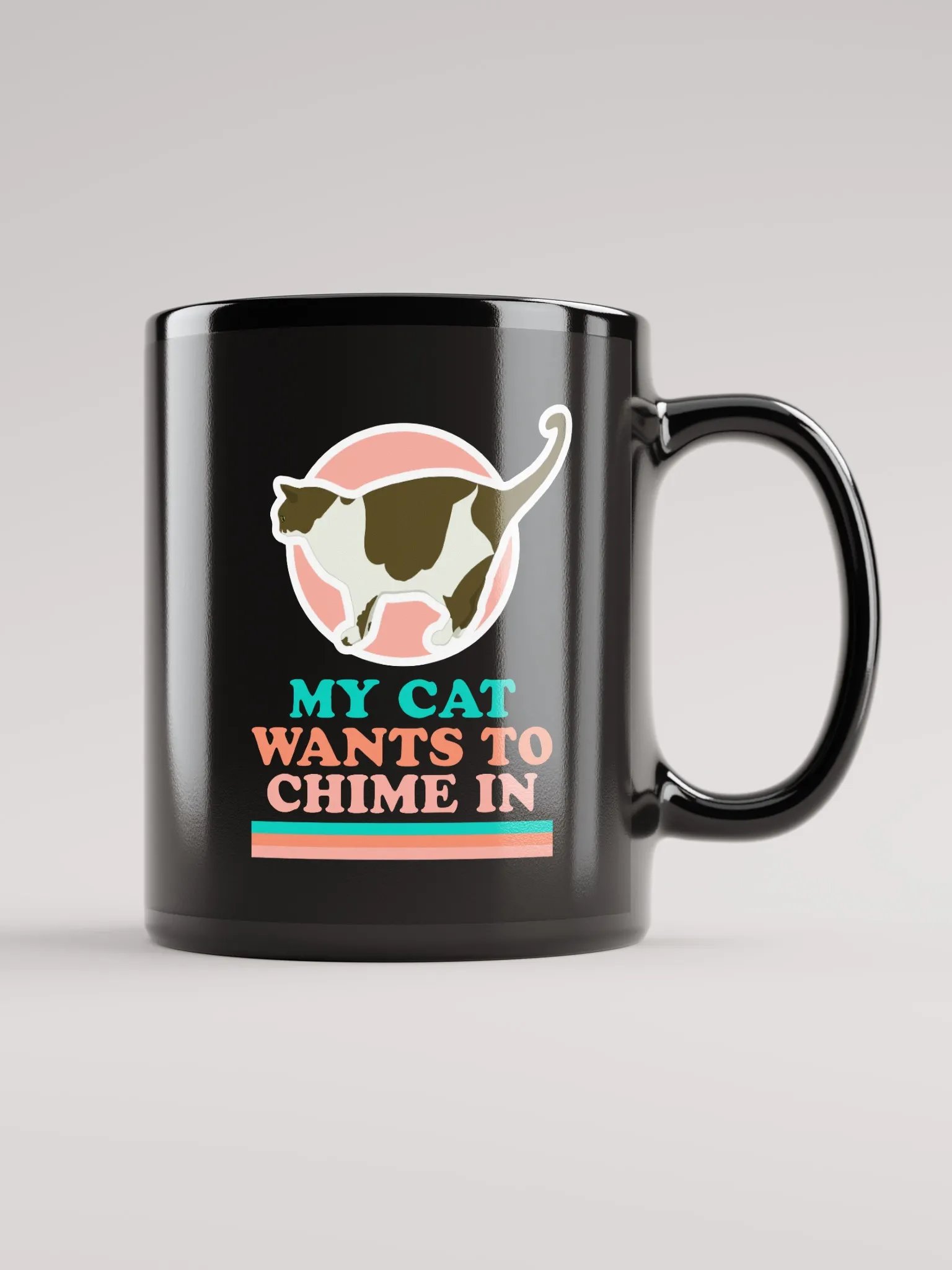 Cat Chime - Black Mug product image (2)