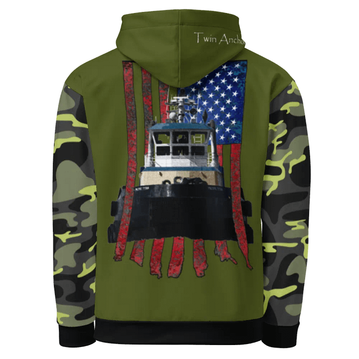 Camouflage & Green Pacific Titan & CE Flage Hoodie product image (1)