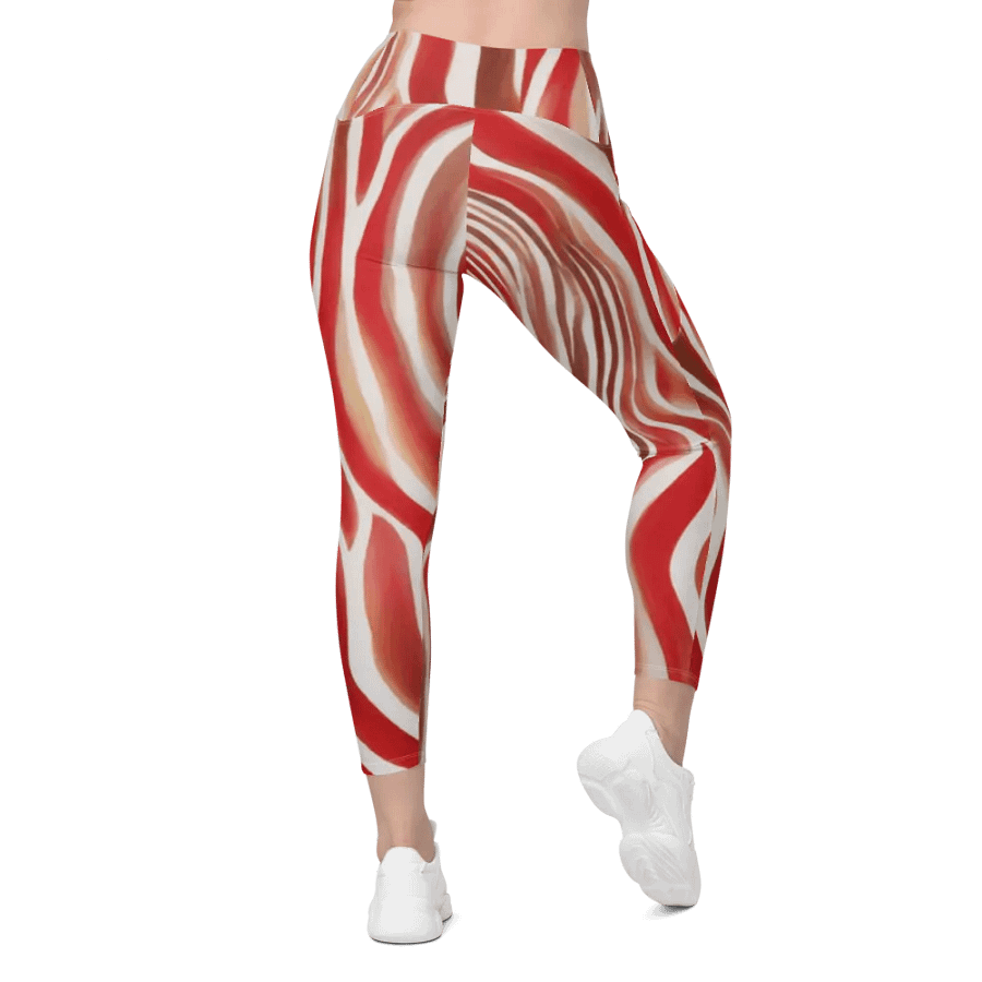 Funky Cherry Swirls Liquid Tie-Dye Women's Leggings product image (8)