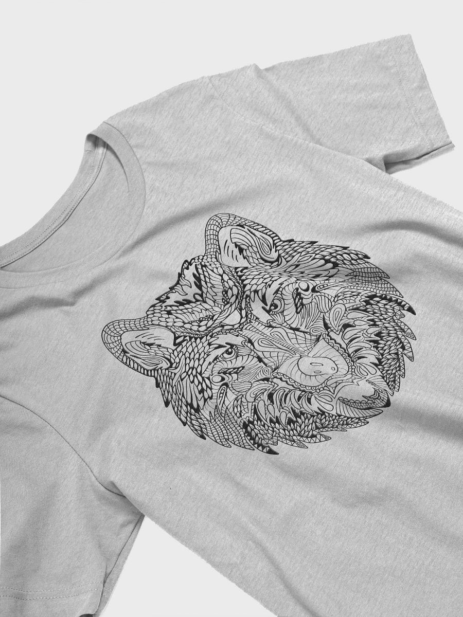 Intricate Wolf Head Artistic T-Shirt product image (5)