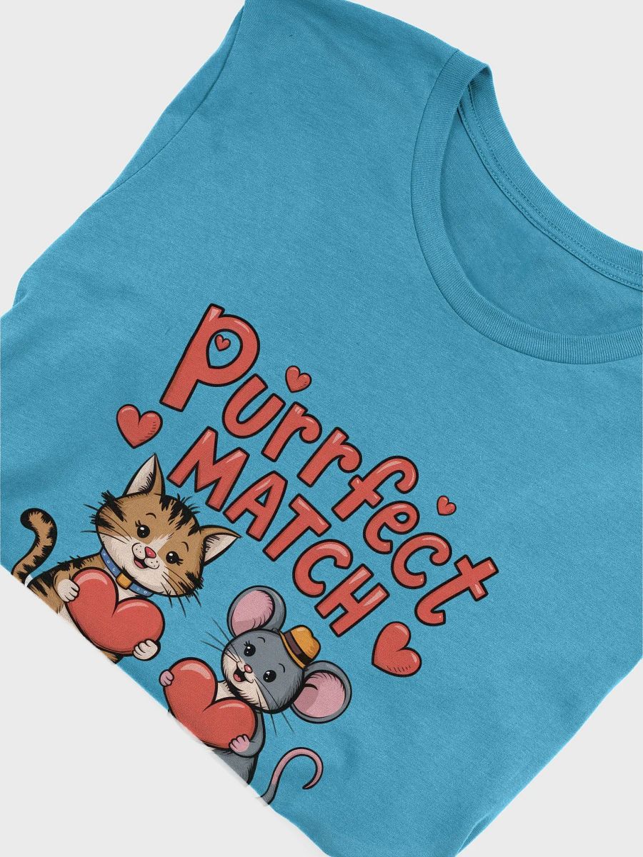 Purrfect Match Cat and Mouse Valentine's T-Shirt product image (3)