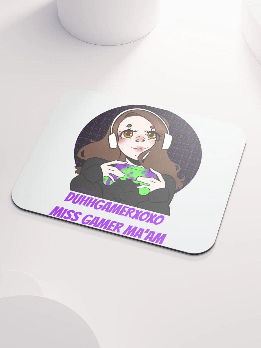 DuhhGamerXOXO/Miss Gamer Ma'am Mouse Pad - Purple Text product image (3)