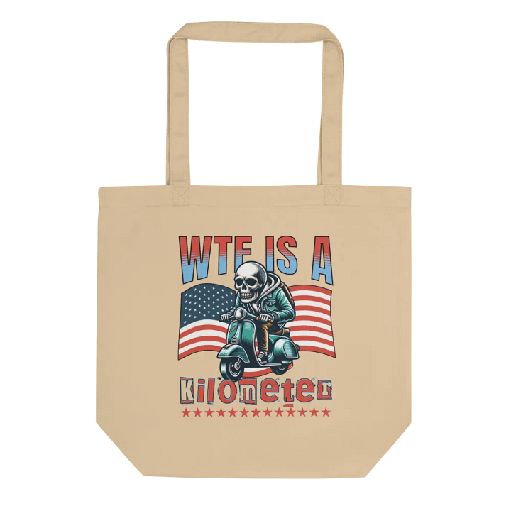 WTF Is A Kilometer? Skeleton Scooter Tote Bag product image (1)