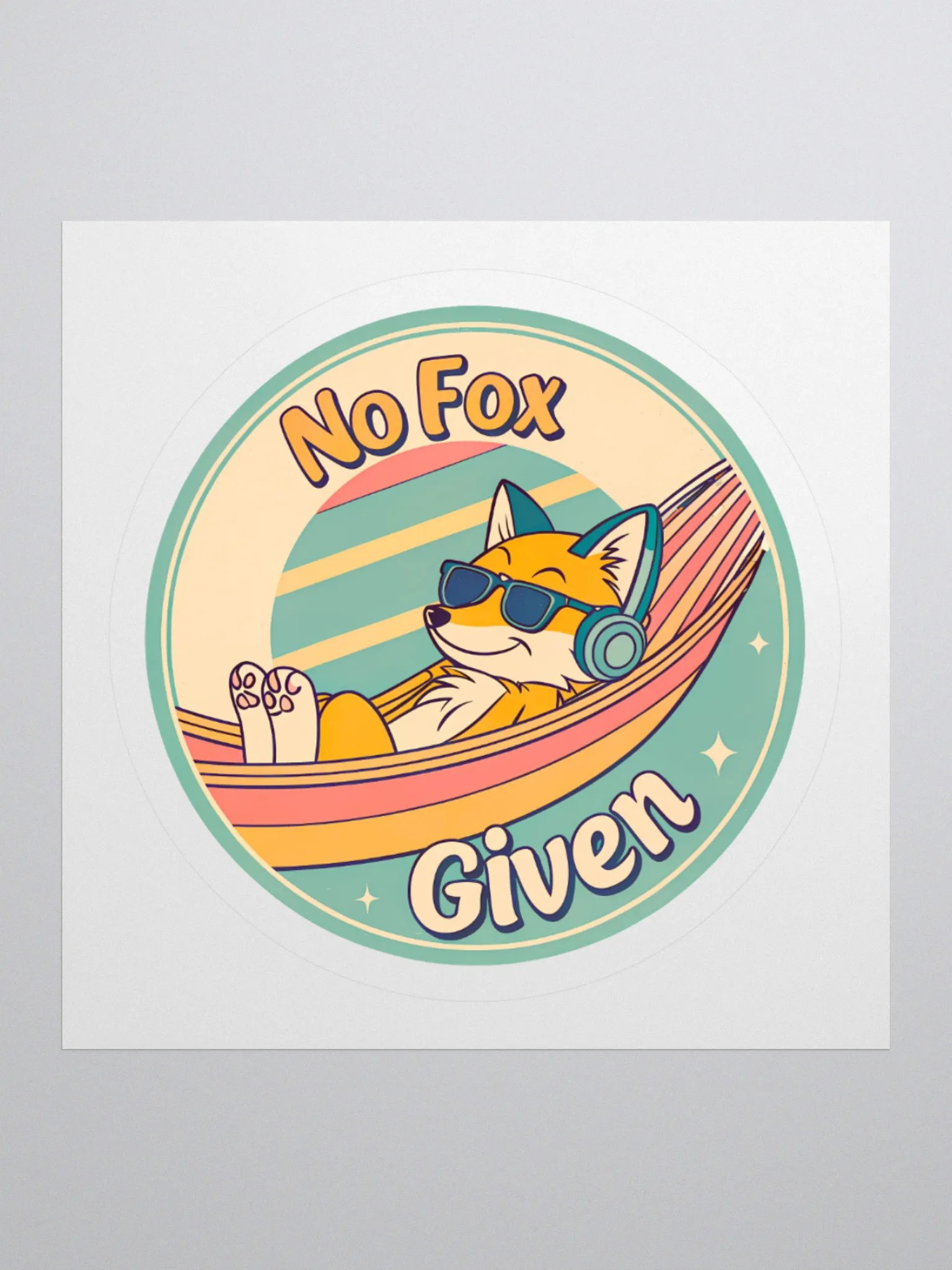 Foxy Vibes Kiss Cut Sticker product image (2)