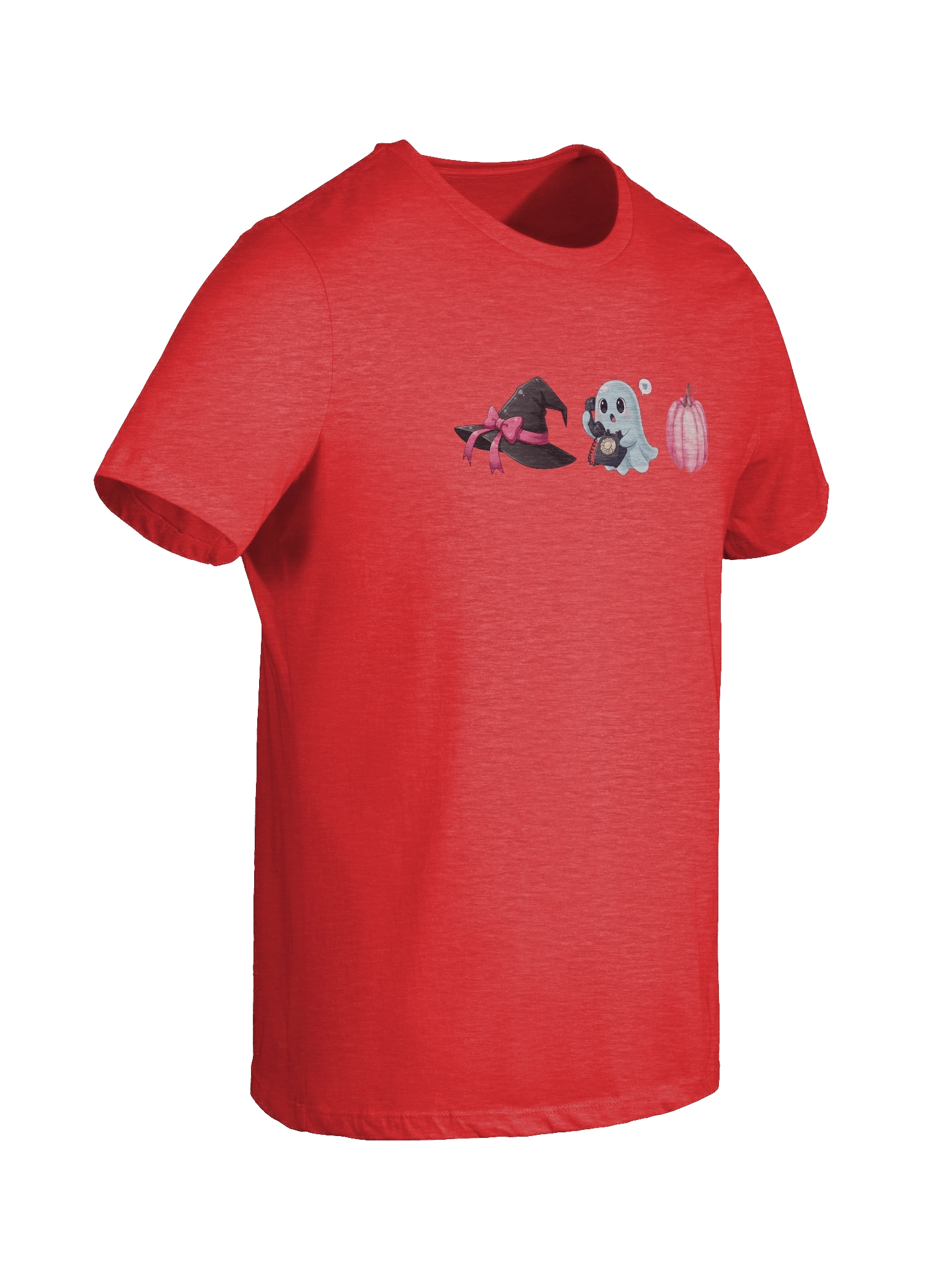 Cute Halloween T-Shirt for Women – Witch Hat, Ghost & Pumpkin Graphic Tee – Spooky Season Fall Aesthetic Shirt product image (4)