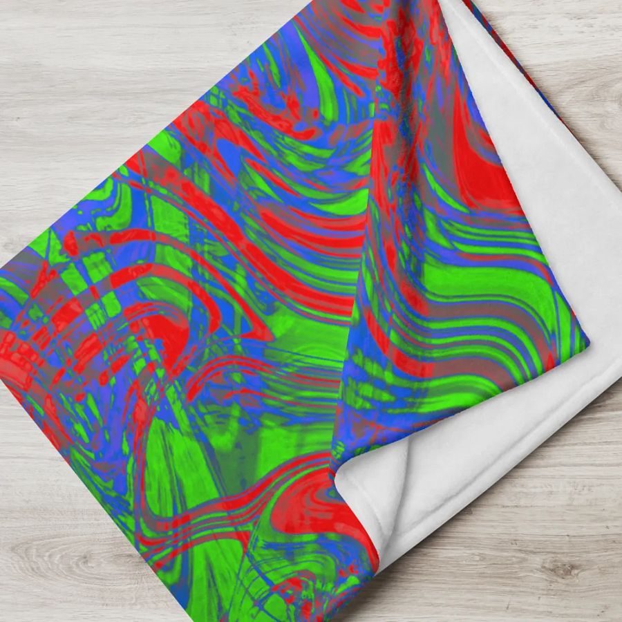 Techno Pattern Throw Blanket | Rave Pattern Throw Blanket product image (5)