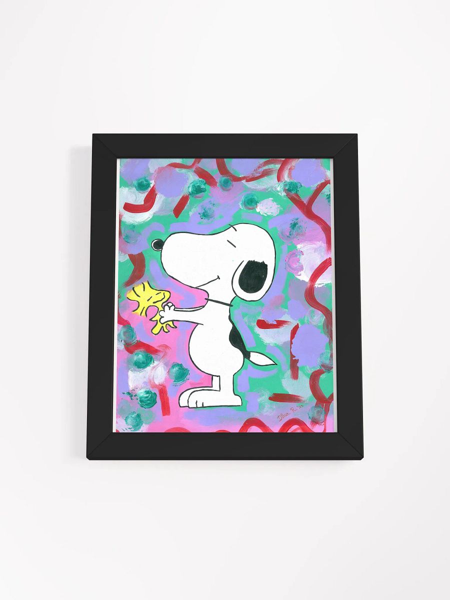 Snoopy acrylic painting picture (art by Dina R.) - Framed High-Quality Matte Poster (in) product image (8)