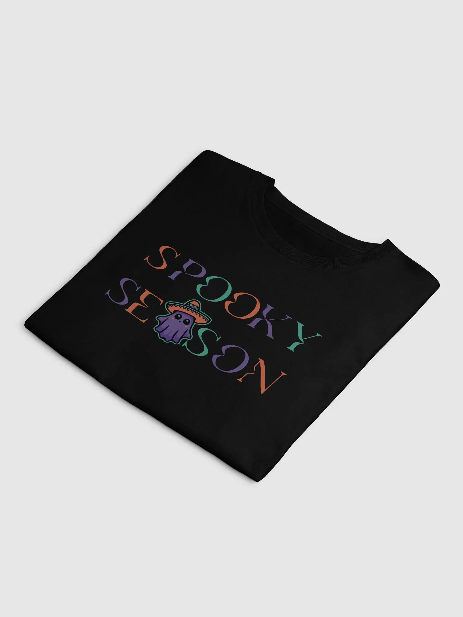 Spooky Season Sombrero Ghost Colorful Crop Top product image (3)