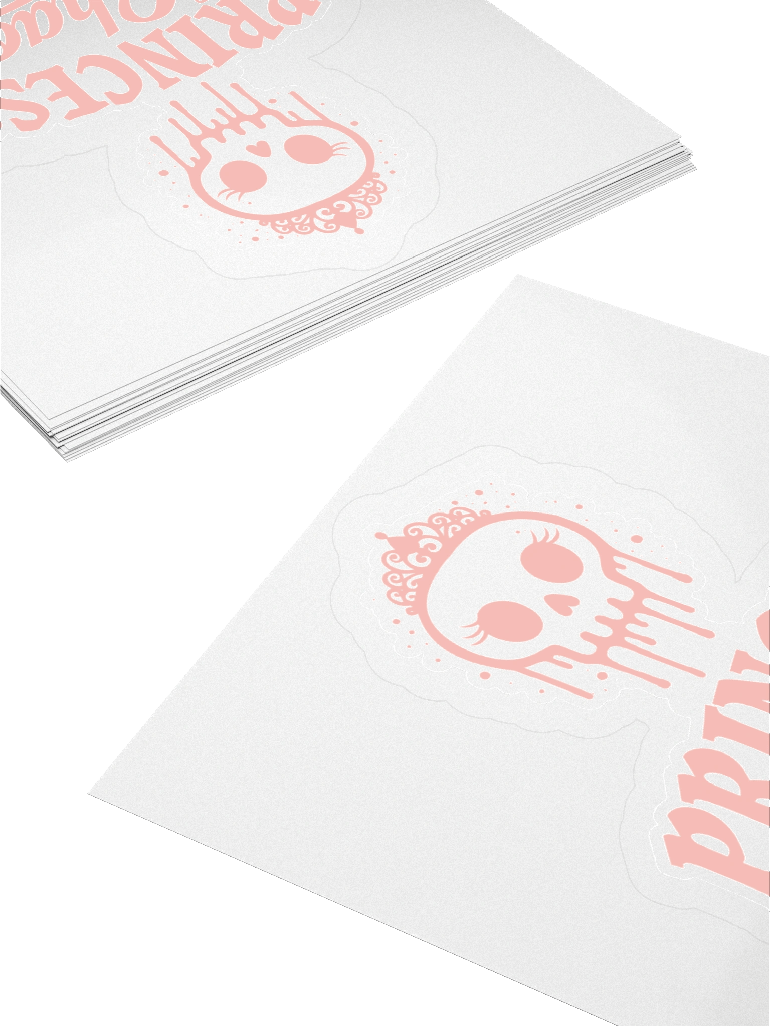 Princess of Chaos Skull Sticker- Pink product image (4)