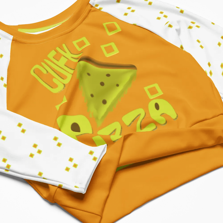 CUFK Pizza All-Over Print Recycled Long Sleeve Crop Top product image (12)
