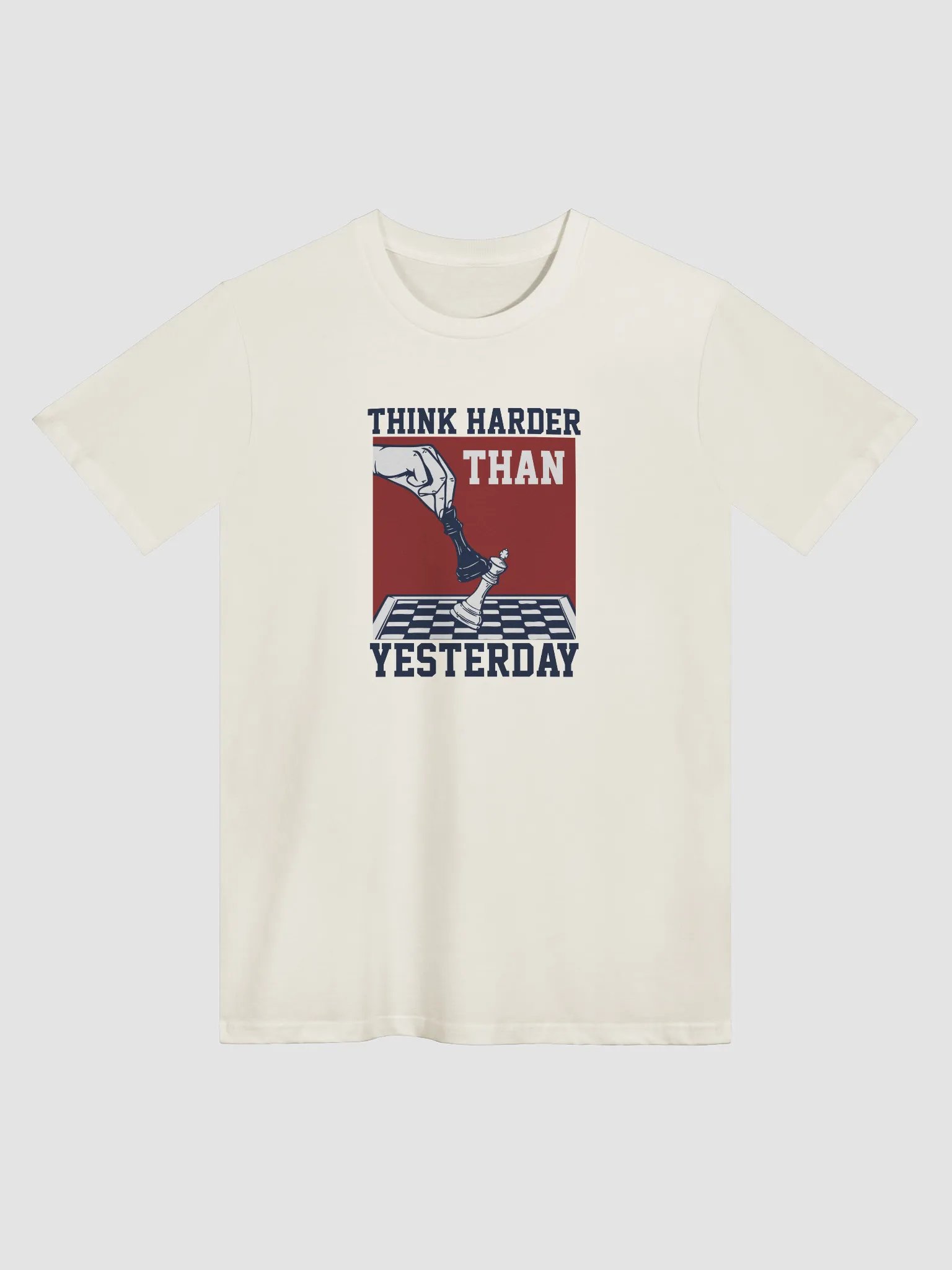 Think Harder Chess Motif T-Shirt product image (5)