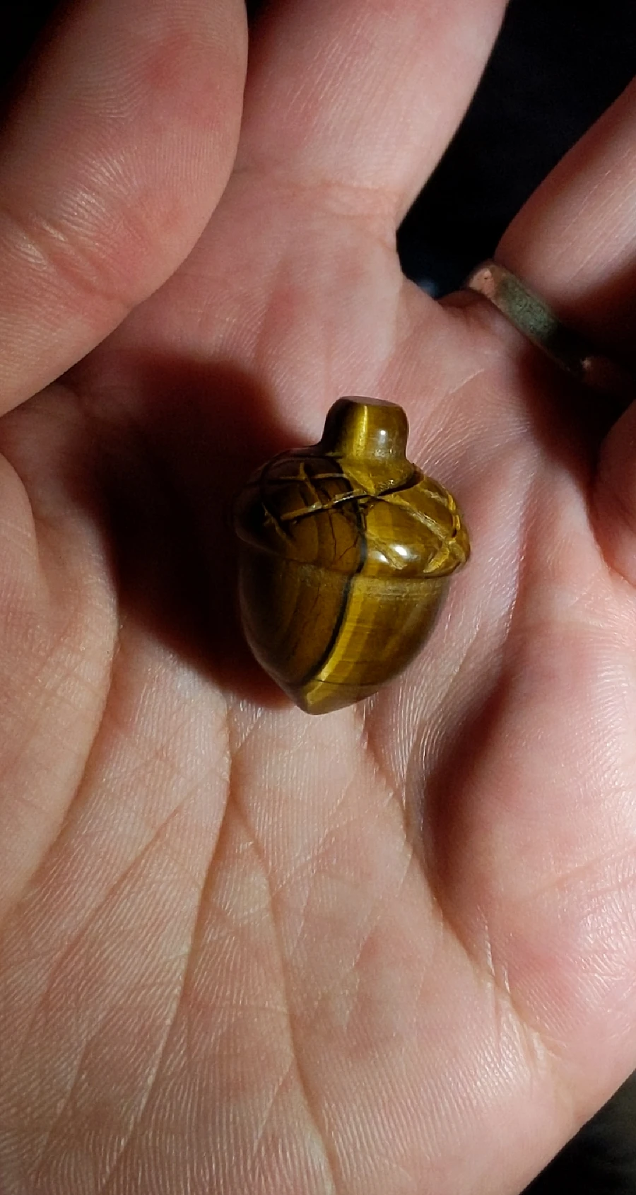 Small 1 Inch Golden Tigers Eye Acorn product image (4)