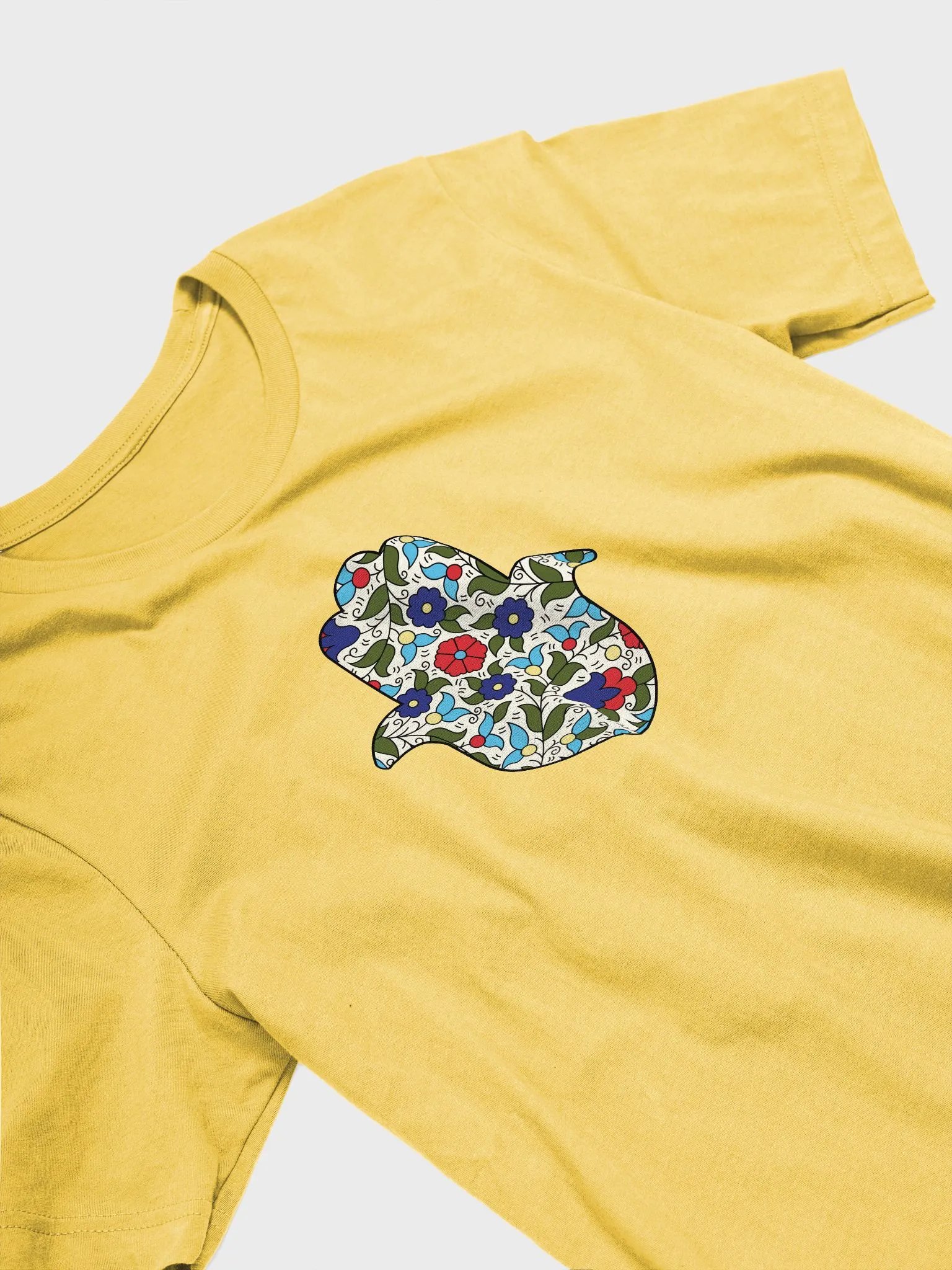 Hamsa Hand Khalili Floral Unisex T-shirt product image (3)