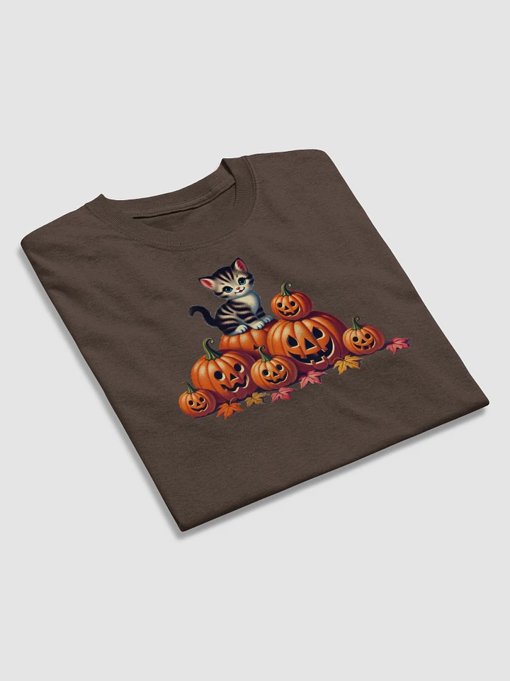 Kitten & Pumpkins Halloween Basic T-Shirt by Gildan product image (7)