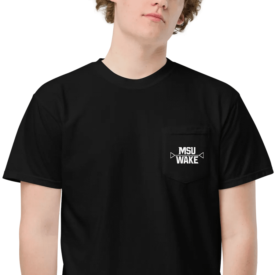 MSU Wake Pocket Tee (Dark) product image (1)