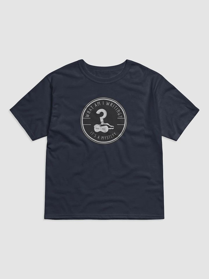 What am I Writing? It's a Mystery relaxed navy t-shirt product image (1)
