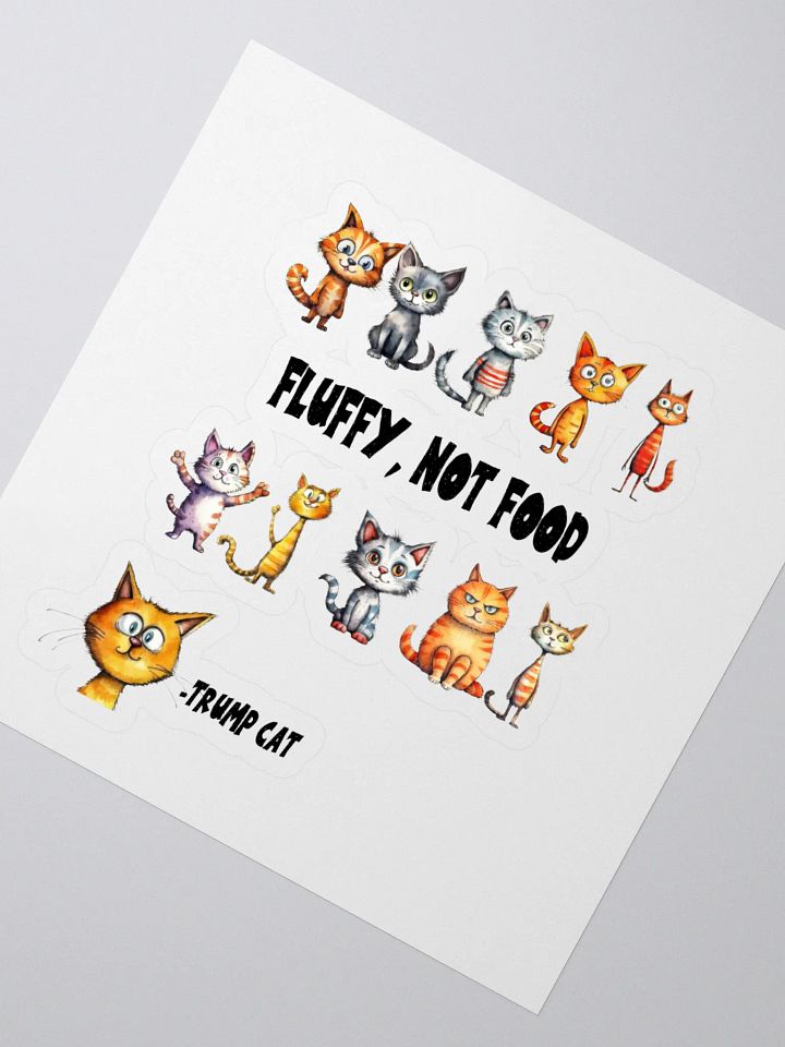 Fluffy, Not Food Cat Sticker product image (2)
