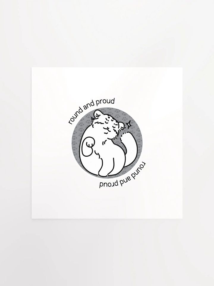 Round and Proud Manul Unlabeled Version - Matte Poster product image (1)