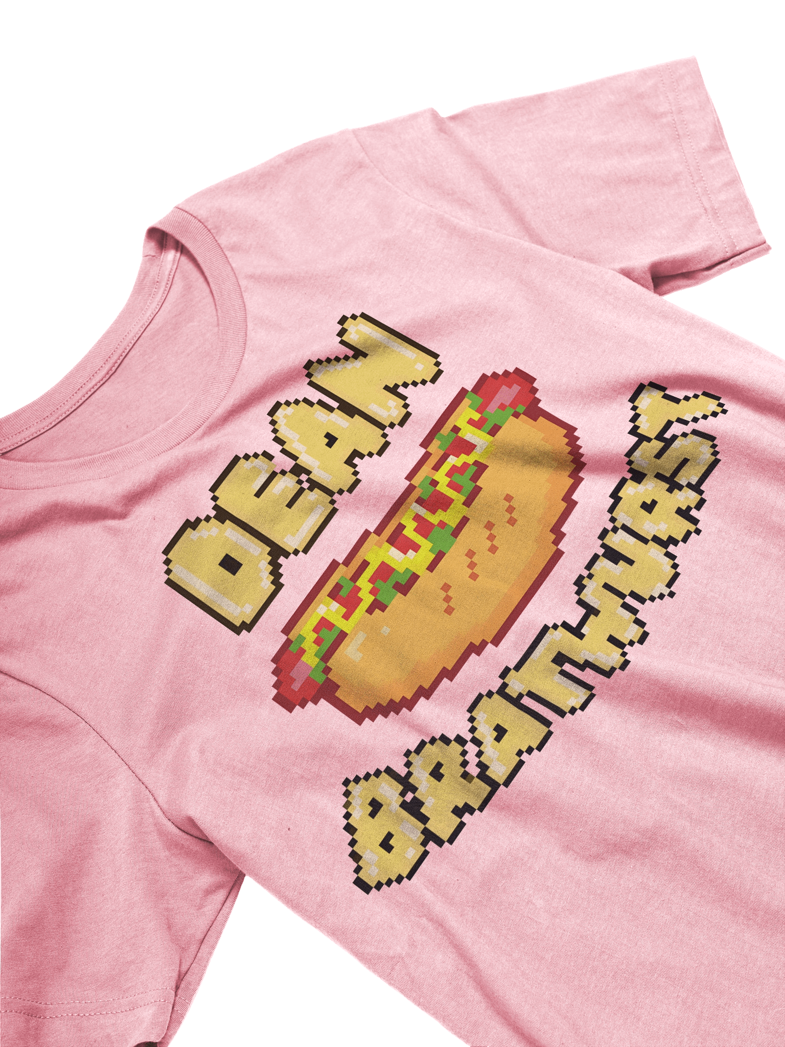 Pixelated Dean Bratwurst Logo T-Shirt (Pink) product image (3)