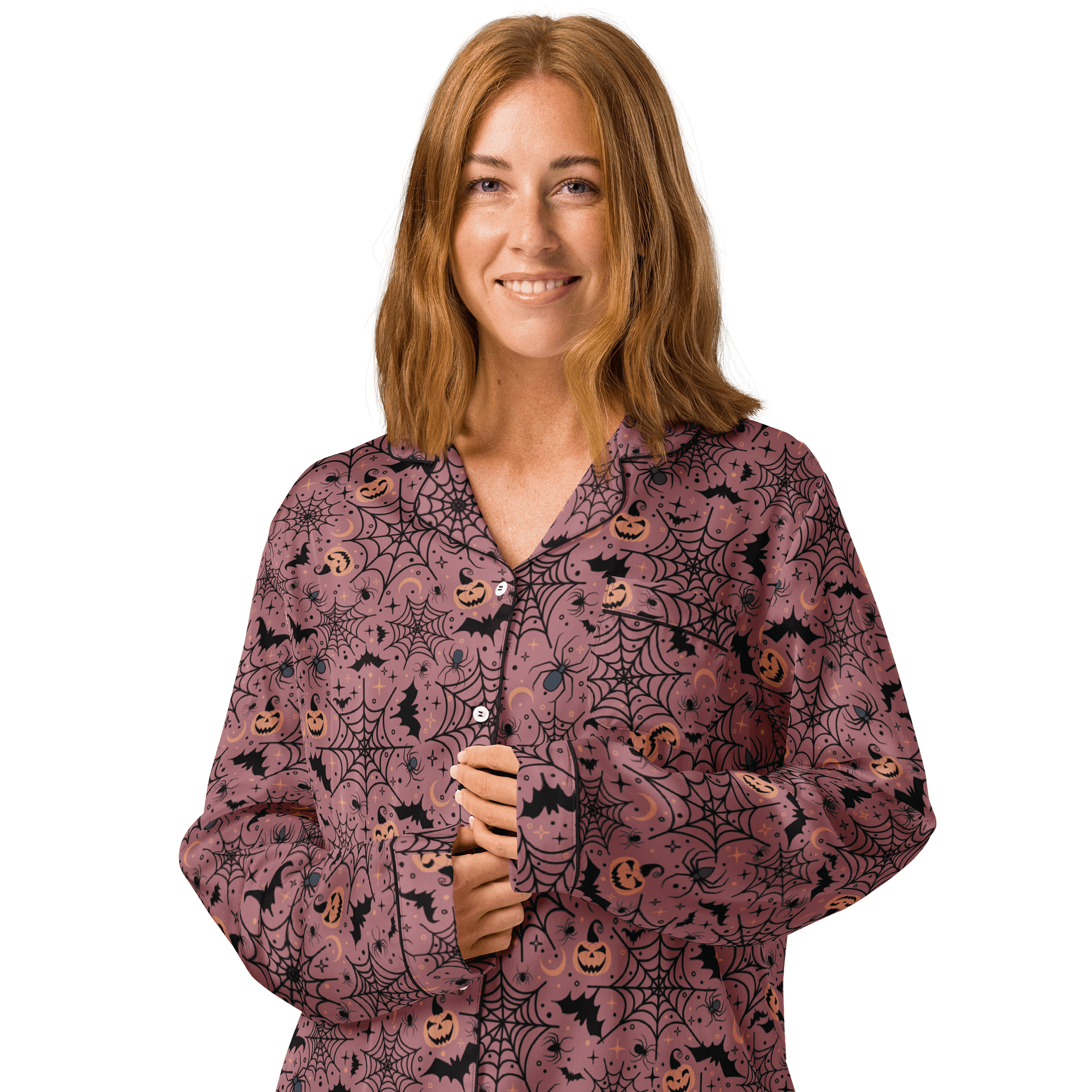 Retro Halloween Pajama Shirt in Dusty Pink product image (3)