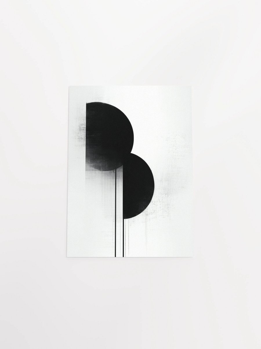 Eclipse of Contrast Poster | Black & White Abstract Minimalist Wall Art Print, Modern Monochrome Print product image (43)