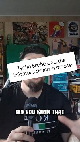 Tycho Brahe and the infamous drunken moose!

#tychobrahe #brahe #bbmalloy #historyfacts #popculture #popculture