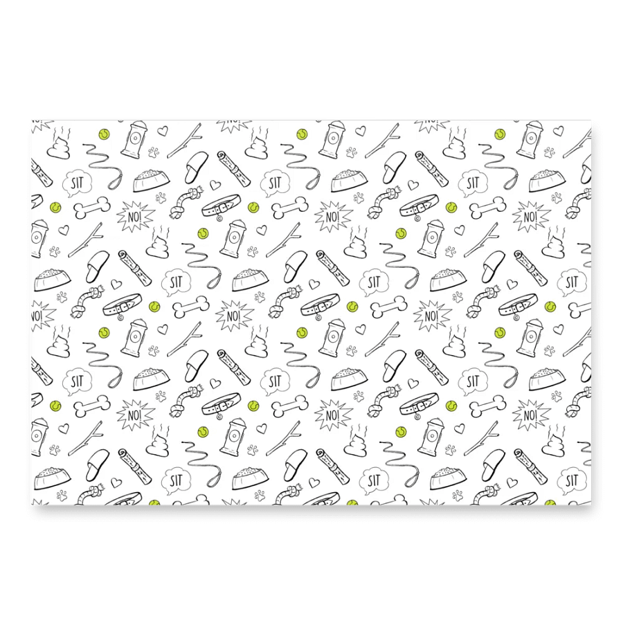 “Good Boy” Dog themed Wrapping Paper Trio (green theme) product image (1)