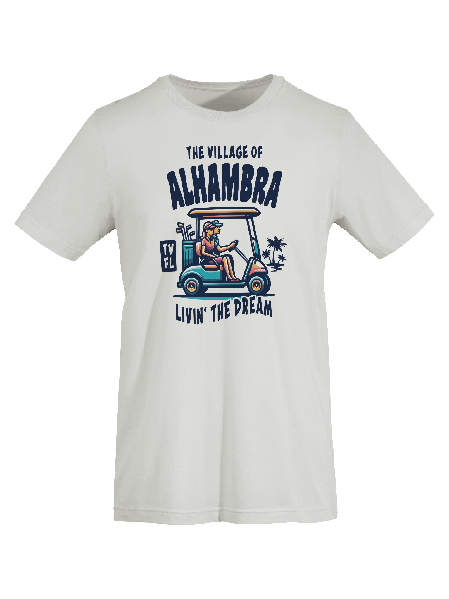 The Village of Alhambra TV FL Golf Cart Design T-Shirt product image (61)