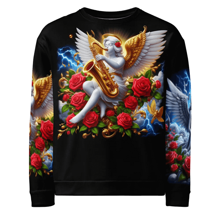 Angels making Music with a Saxophone - All-Over Unisex Sweatshirt #29 product image (1)