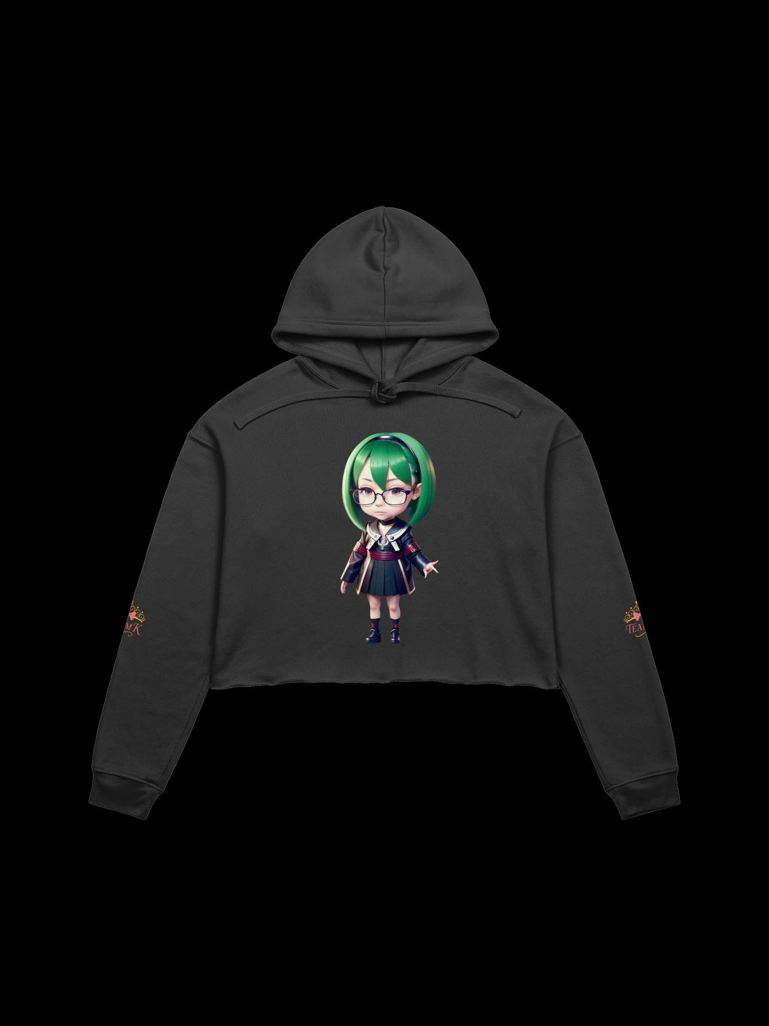 (Green CHIBI) K Crop Hoodie product image (1)
