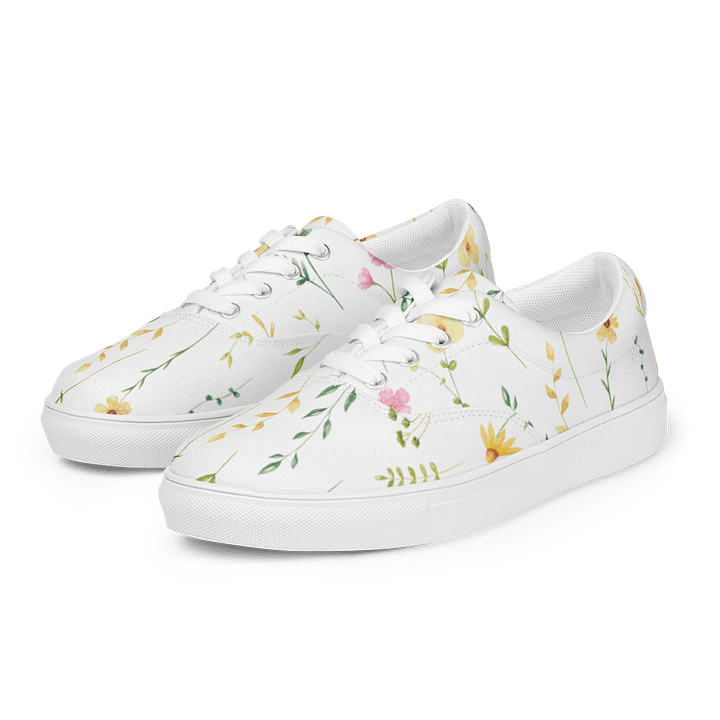 Floral Harmony Lace-Up Canvas Shoes product image (2)