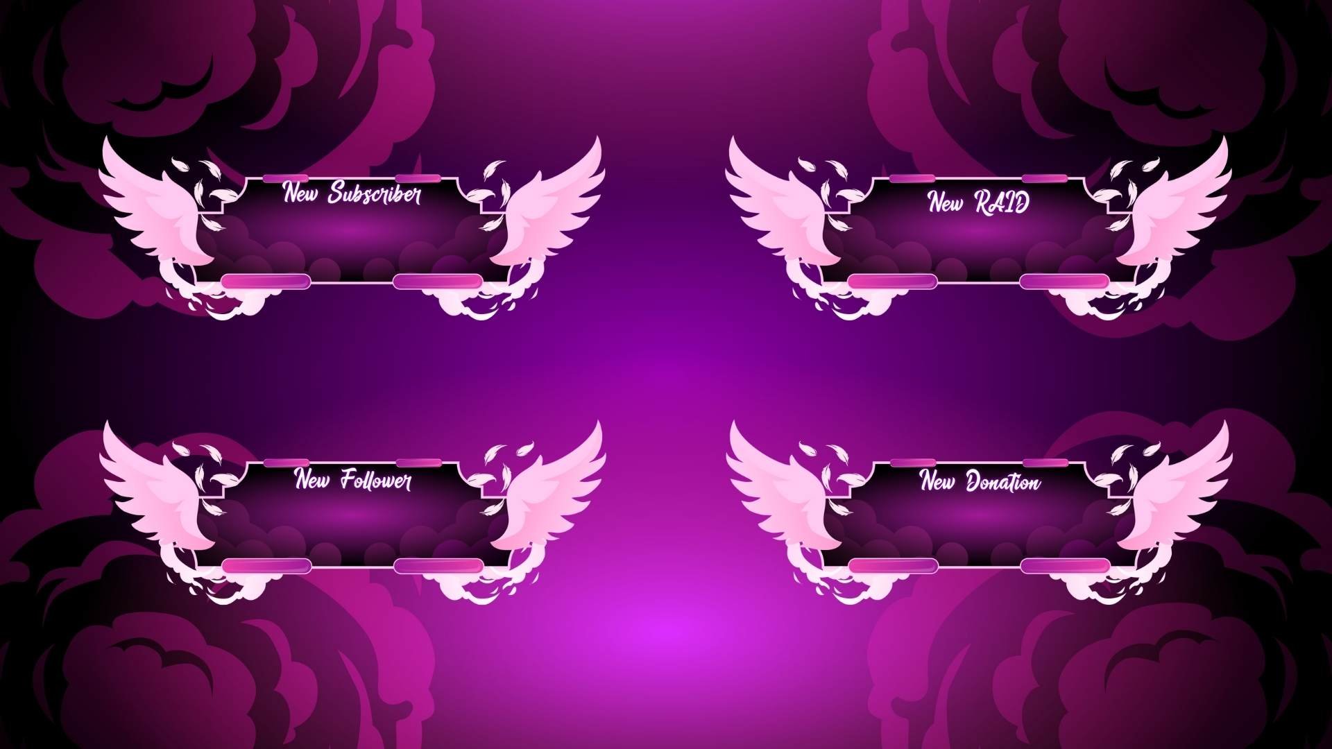Cloudy Pink Stream Overlay Package product image (5)