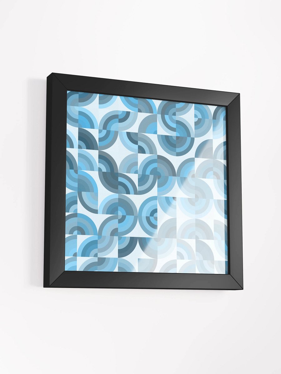 Symmetric Blue Mosaic Framed Poster product image (3)