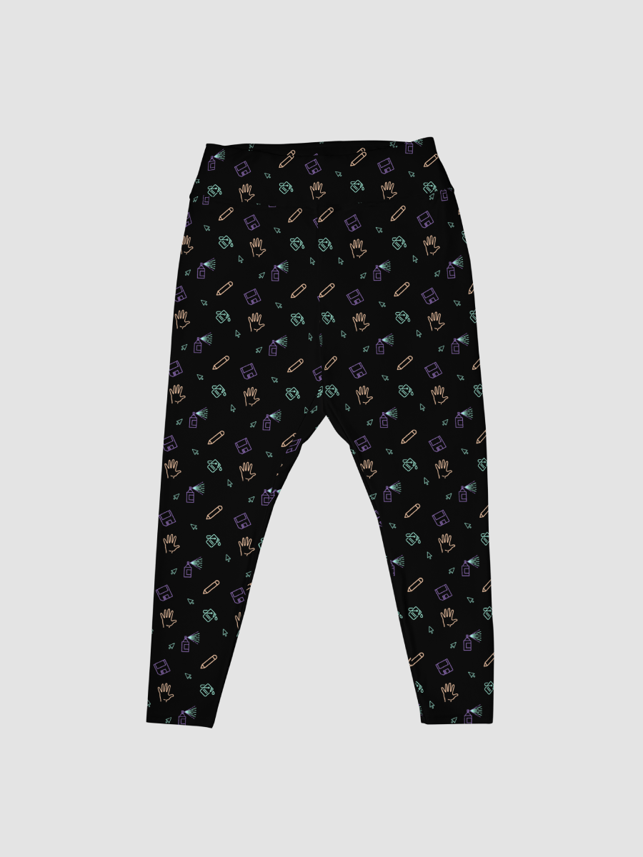 Computer Lab pattern plus size leggings product image (5)