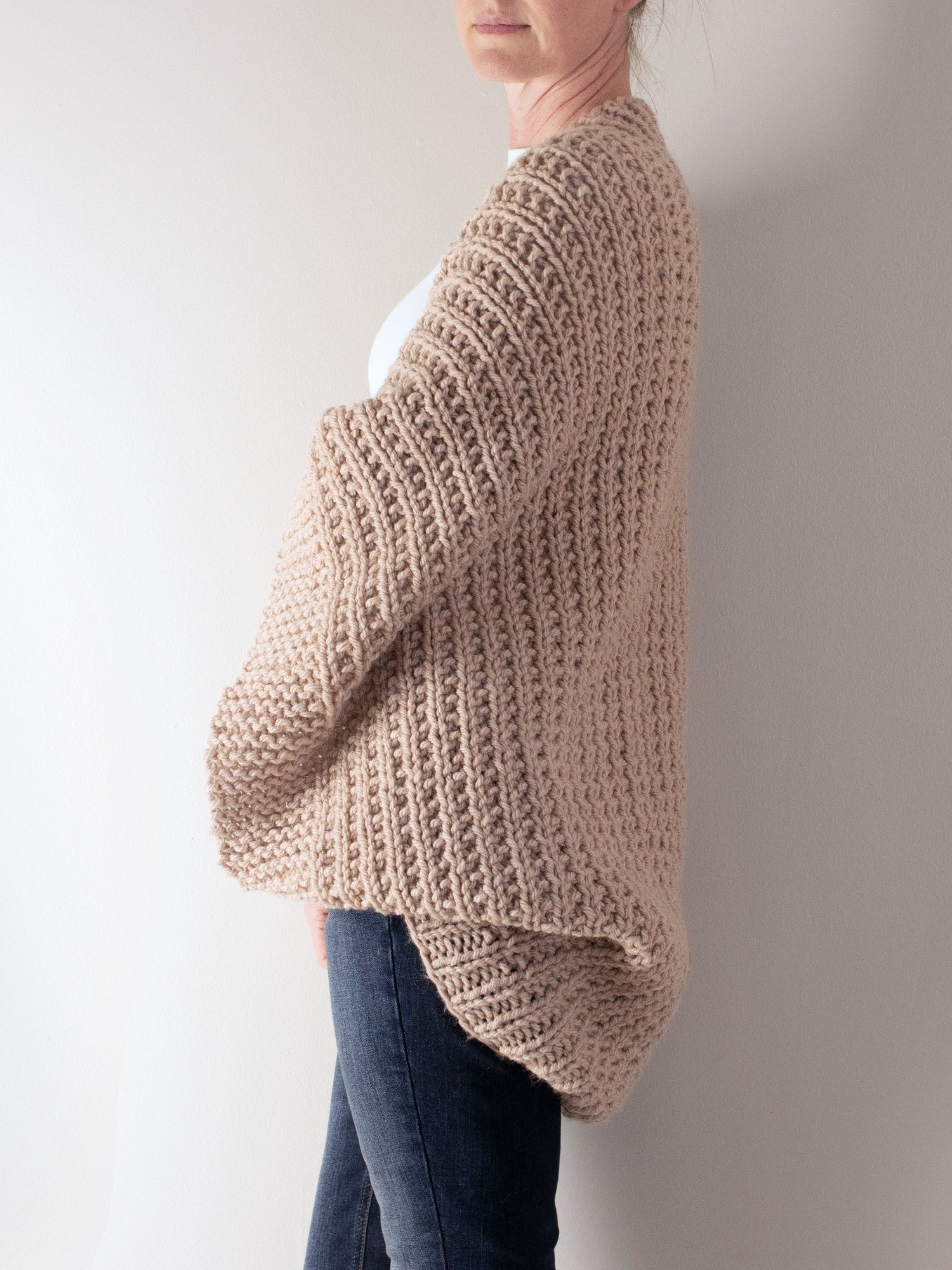 Cozy Shrug Knitting Pattern - Wishing & Hoping product image (4)