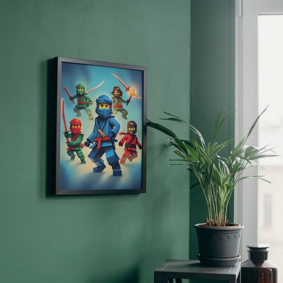 Ninja Heroes wall art Boys Room - Ninja Poster - Ninjago inspired Wall Decoration for Boys product image (47)