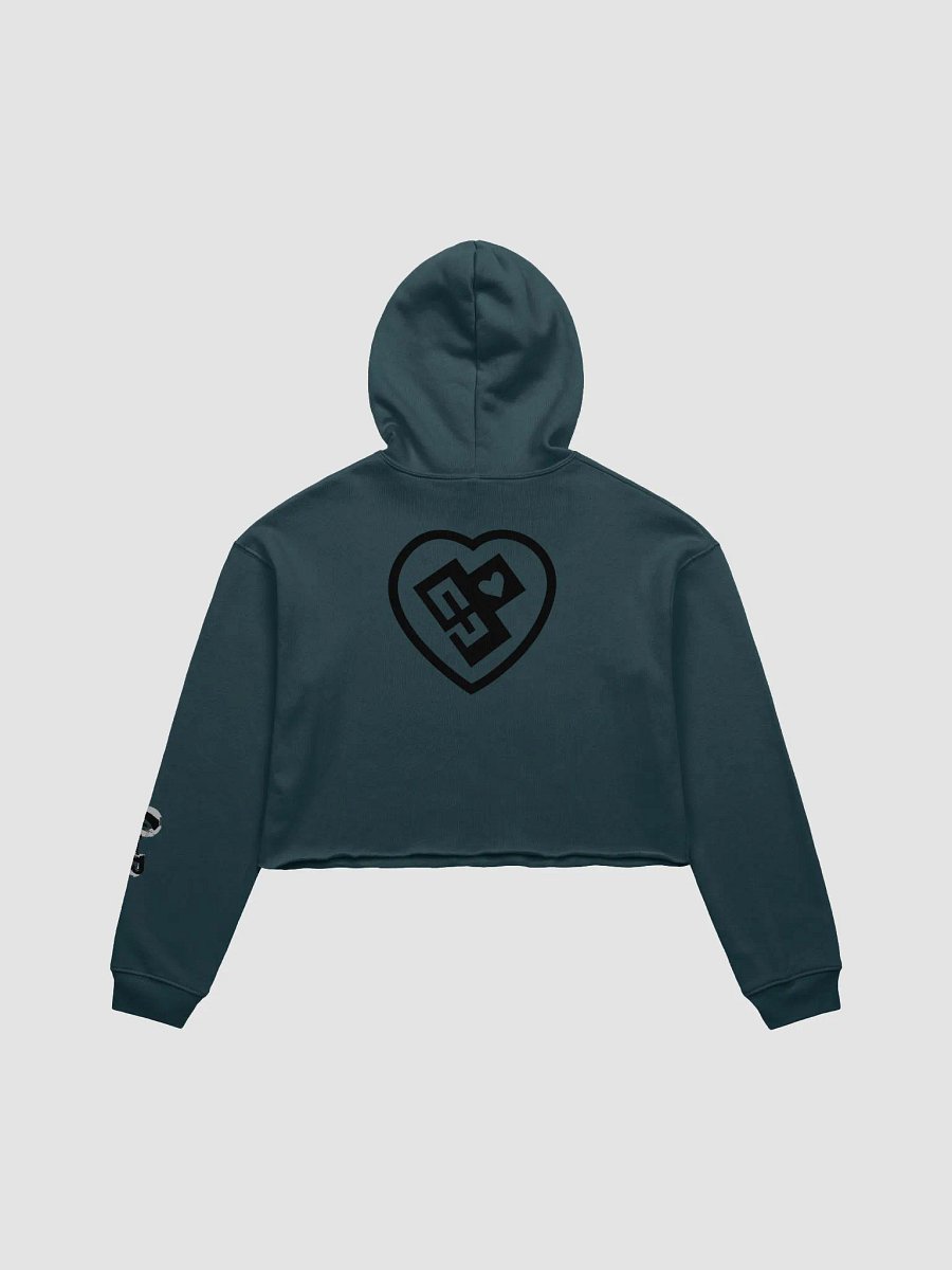OptimusProcrastinus HeartChip in Heart Cropped Hoodie (Black) product image (2)